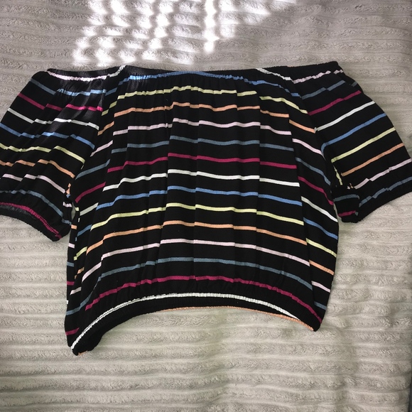 PacSun Off The Shoulder Multi-Color Top - Picture 2 of 2